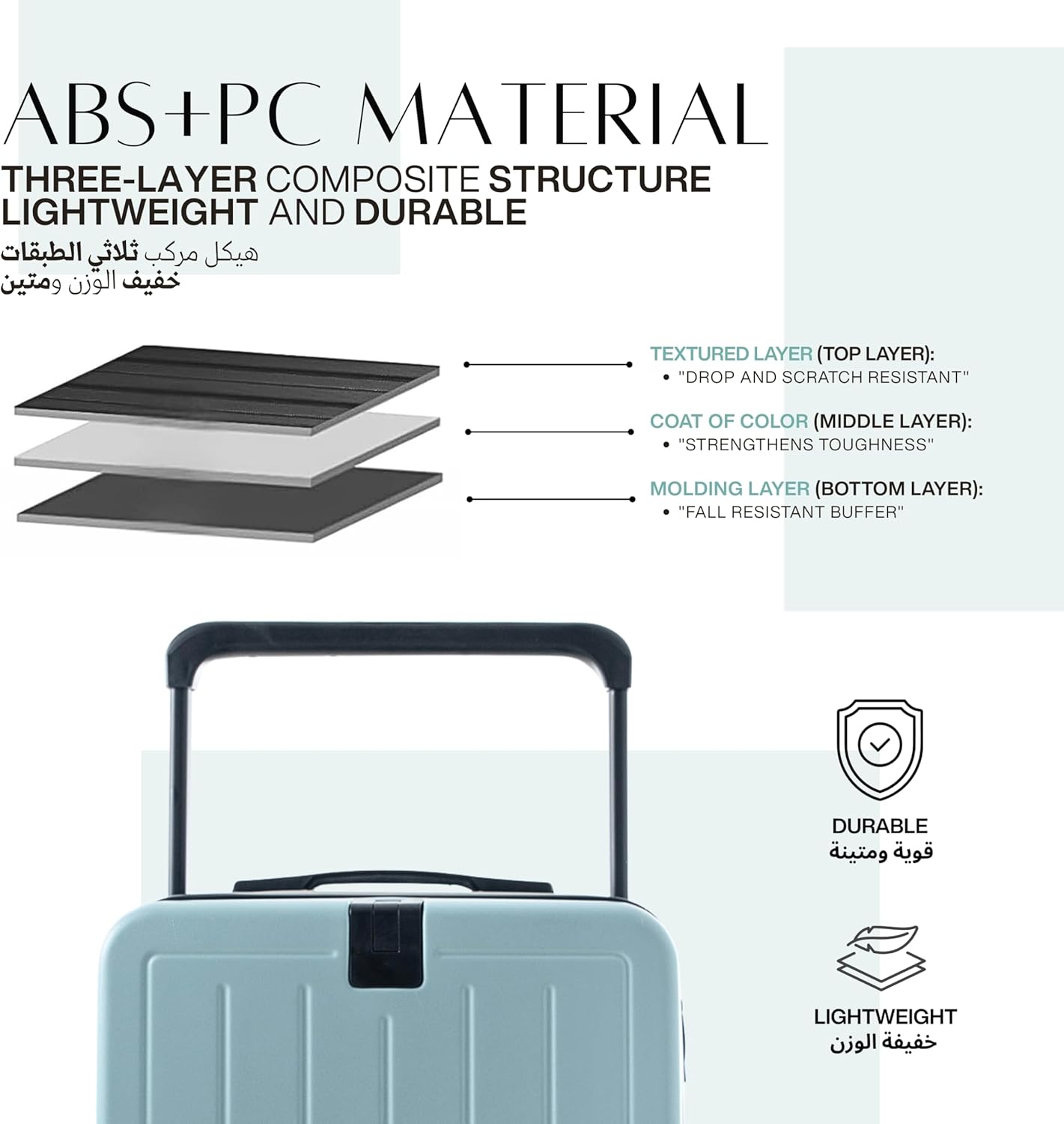 TERE® Check In 26-inch Luggage Travel Suitcase Wide Handle Cup Holder Silent Wheels USB Port Charging Cabin Bag Vada5 (Black, 26-inch)