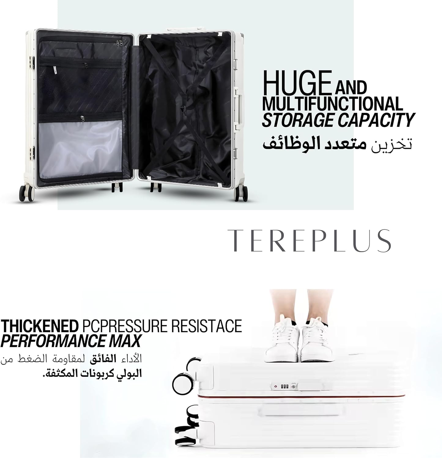 Luxury Check In Luggage Travel Bag Suitcase lightweight with High Quality Aluminium Frame Zipperless Cup holder Silent Wheels USB Port Charging (Mint, 24 Inches)