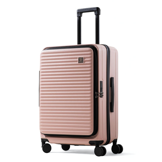 Carry On 20-inch Luggage Travel Suitcase with Front Open Laptop Compartment Silent Wheels Deep Storage USB Port Chargingn Cabin Bag Deepy (Dark Green, 20-inch)