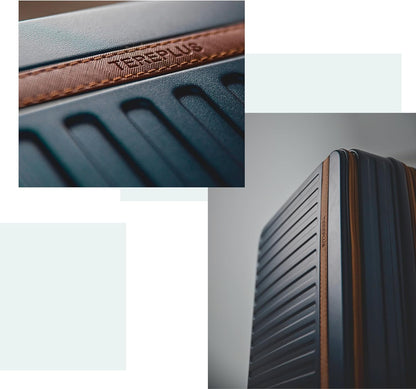 طقم حقائب سفر فاخرة مقاس 20/24 بوصة، حقيبة يد وحقيبة سفر مسجلة مع جيب أمامي مفتوح للكمبيوتر المحمول، مقبض عريض، عجلات صامتة قابلة للتوسيع، منافذ USB، لون أزرق، طقم من قطعتين (20/24 بوصة) 