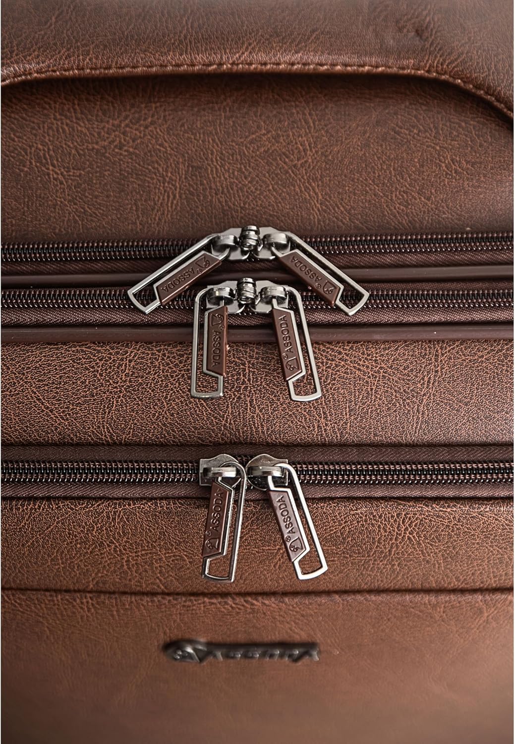 TERE Carry On 16-inch Luggage Travel PU Leather with Laptop Compartment Phone Holder Trolley Boarding Bag Suitcase Lightweight Silent Wheels Business Cabin 607 (Brown, 16-inches)