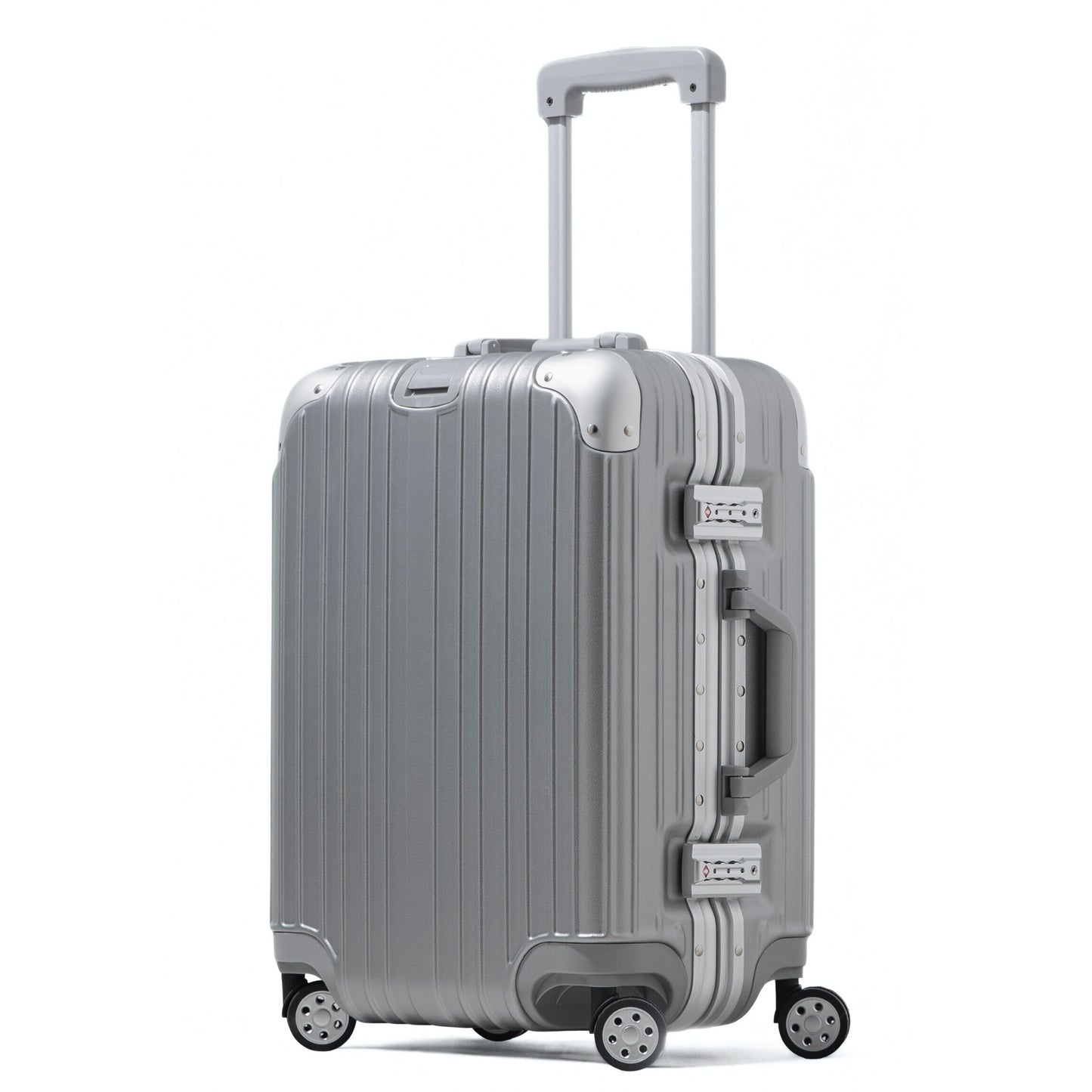 Roo | Carry On 20" Luggage with Aluminum Frame Zipperless, Lightweight, Full PC